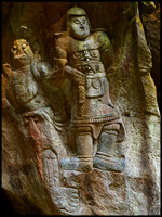 Laerge warrior inside cave