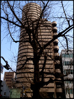 Curved Midosuji building
