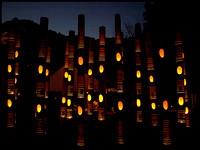 Bamboo pole lanterns