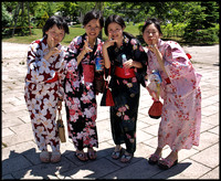 Young women in yukatas