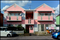 Pink apartments