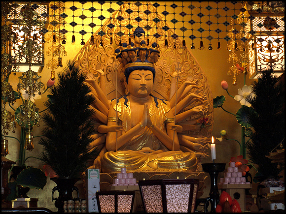Altar statue at Saga temple