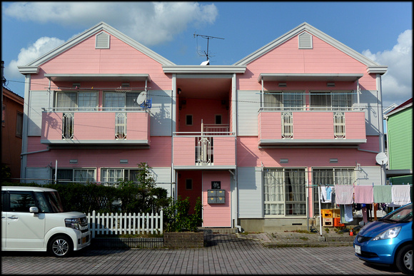 Pink apartments